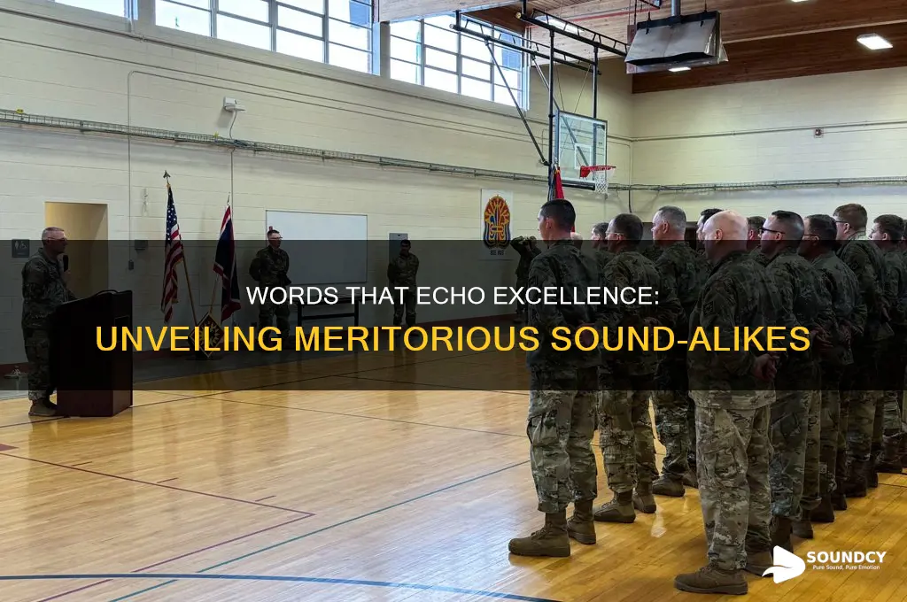 what words sound like meritorious