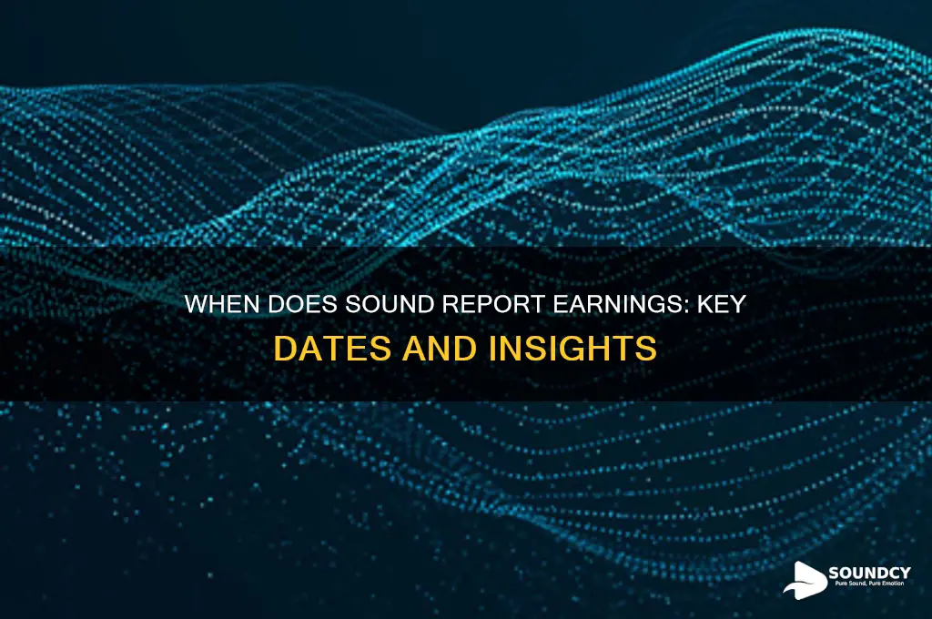 when does sound report earnings