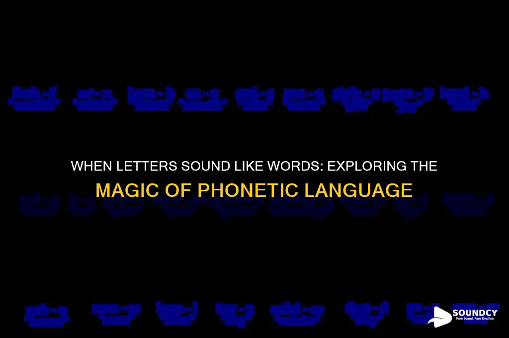 when letters sound like words