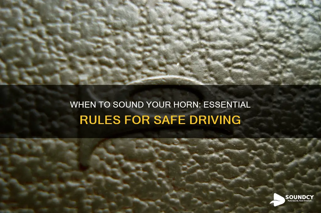 when should you sound horn