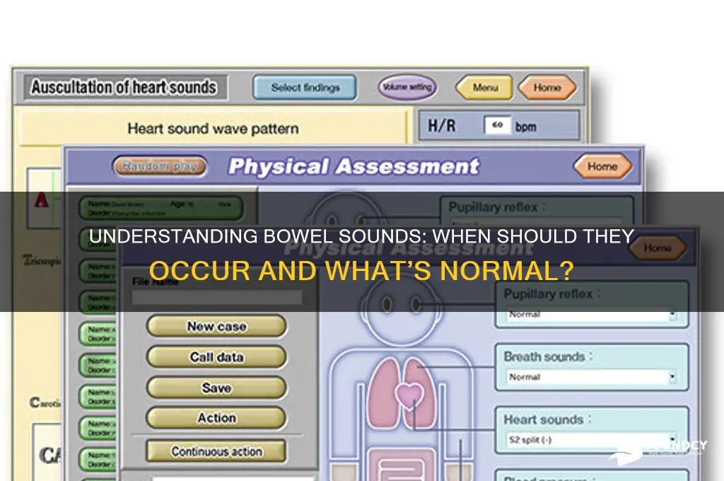 when shoupd bowel sounds happen