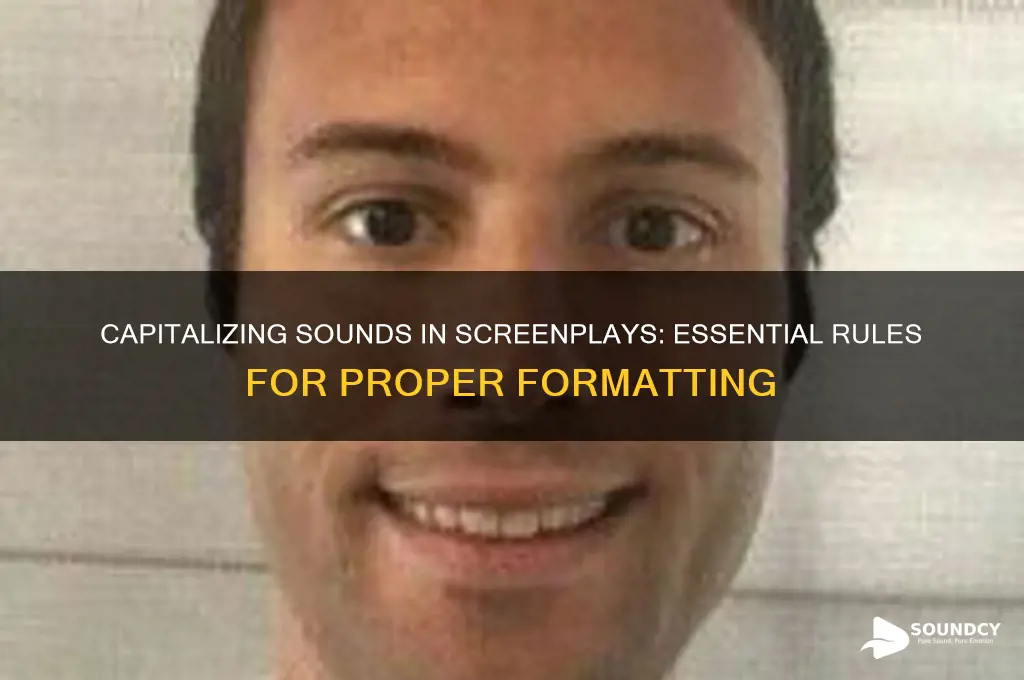 when to capitalize sounds screenplay