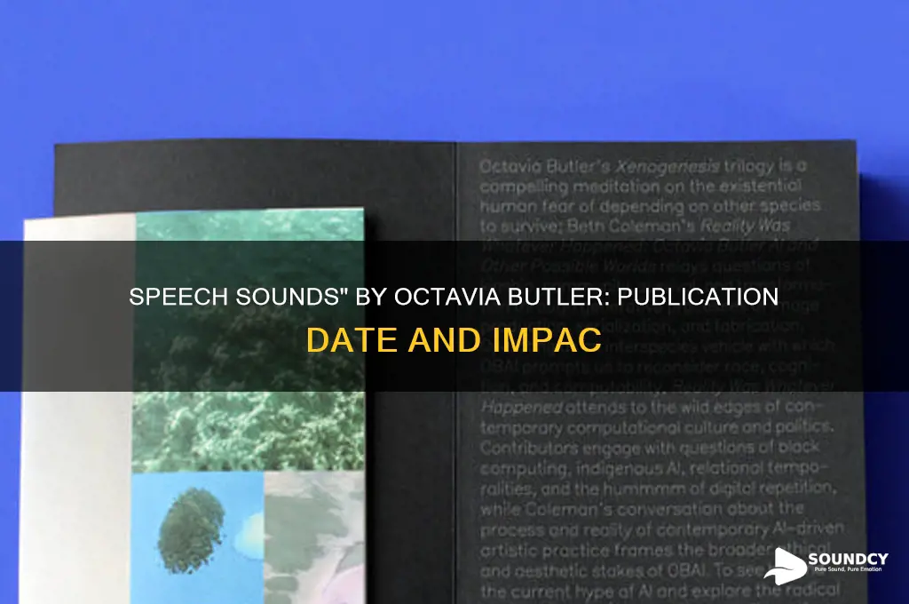 when was speech sounds pubished