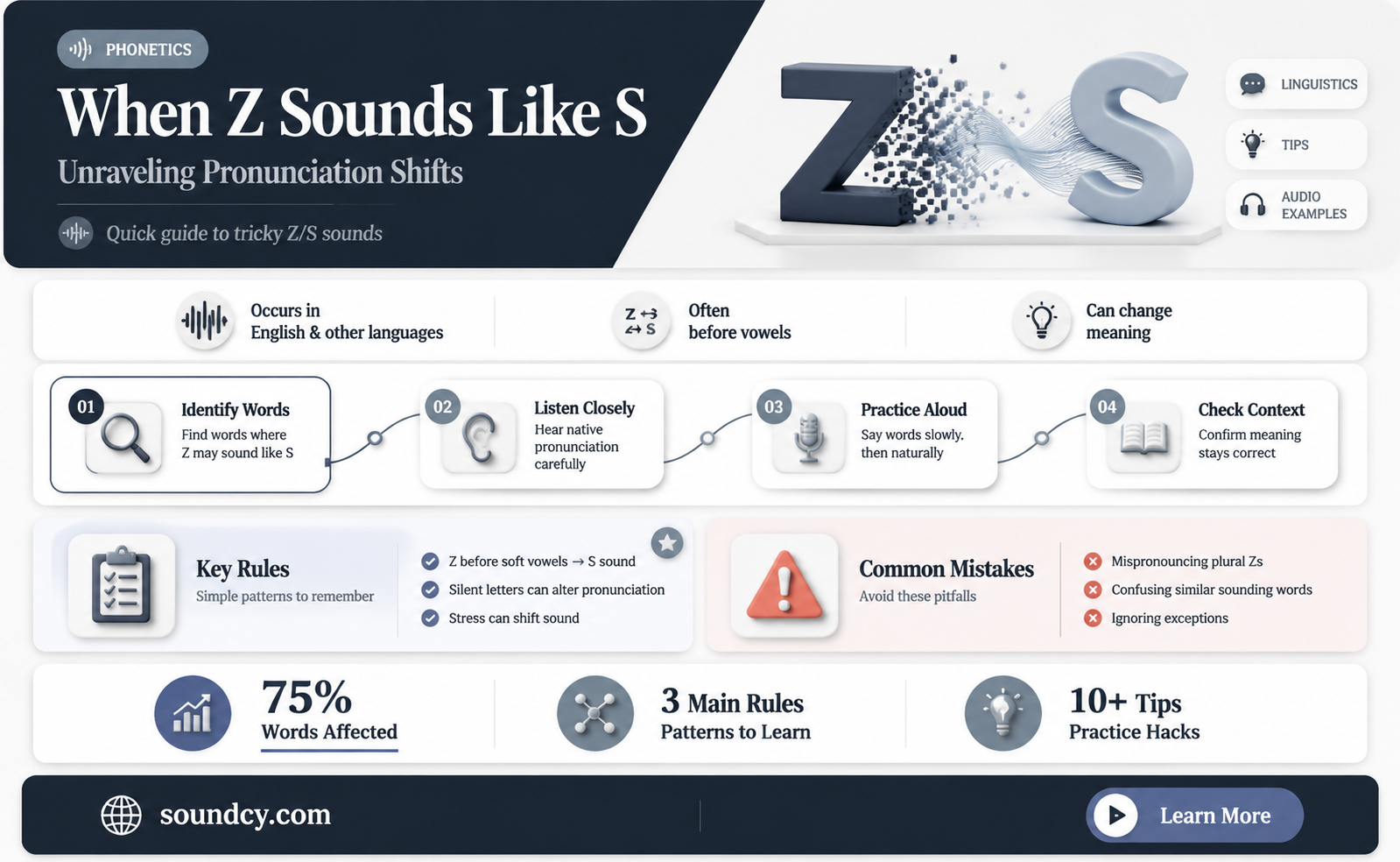 are there any times z sounds like an s