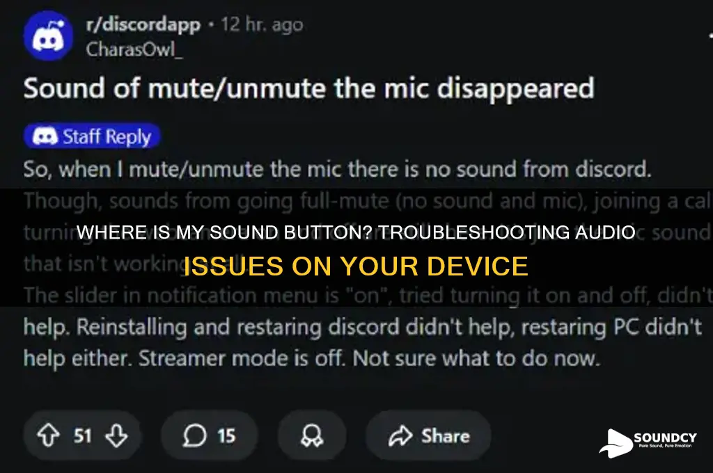 where is my sound button