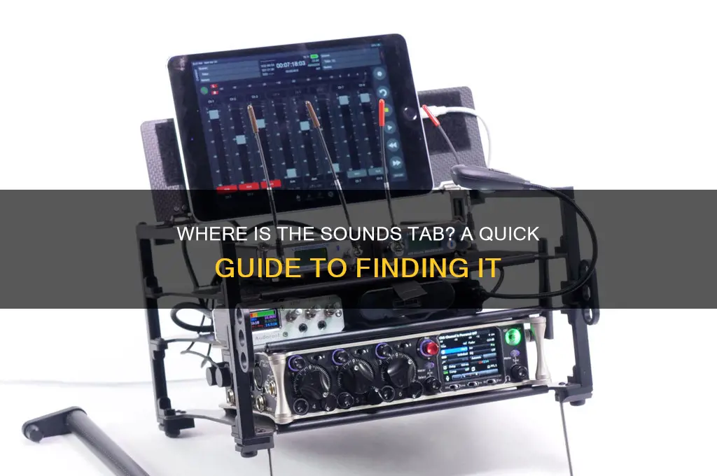 where is the sounds tab