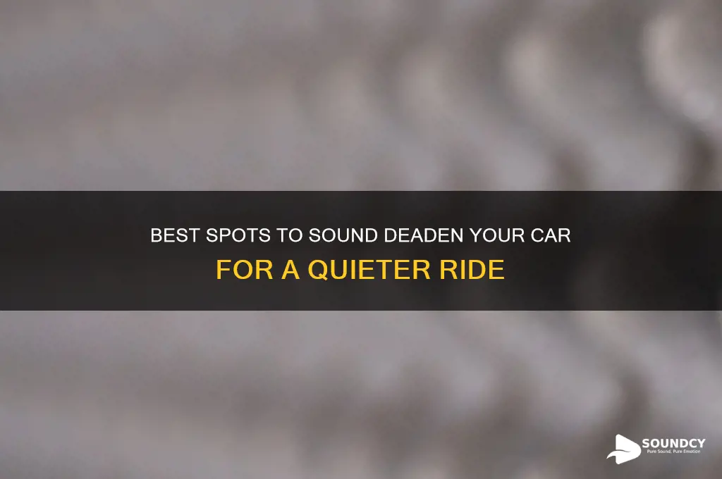 where to sound deaden car
