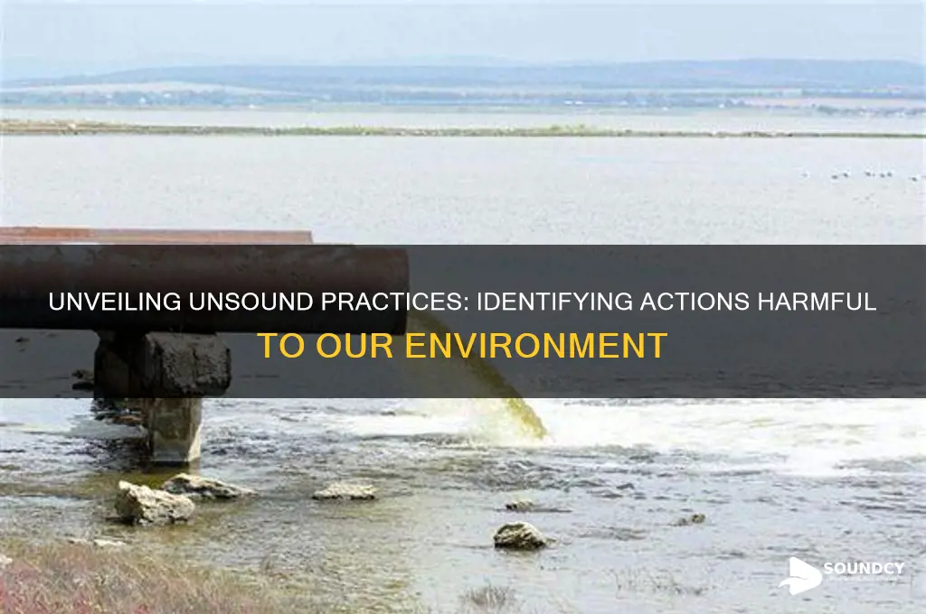 which of the following actions is not environmentally sound