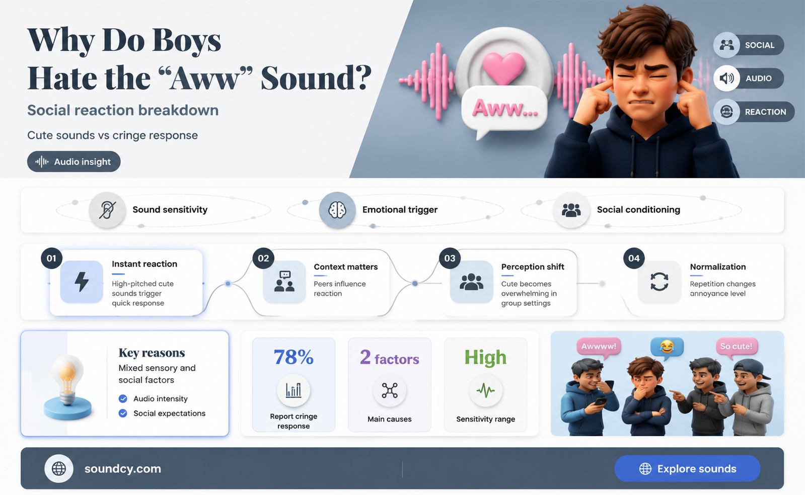 do boy hate the sound aww