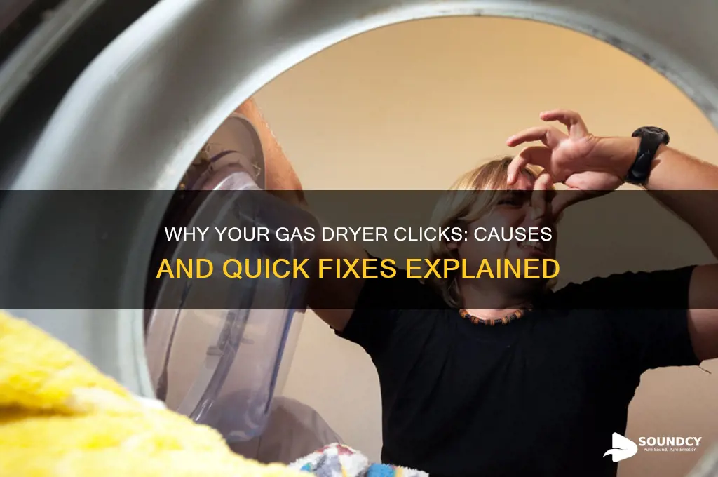 why does gas dryer make clicking sounds while running