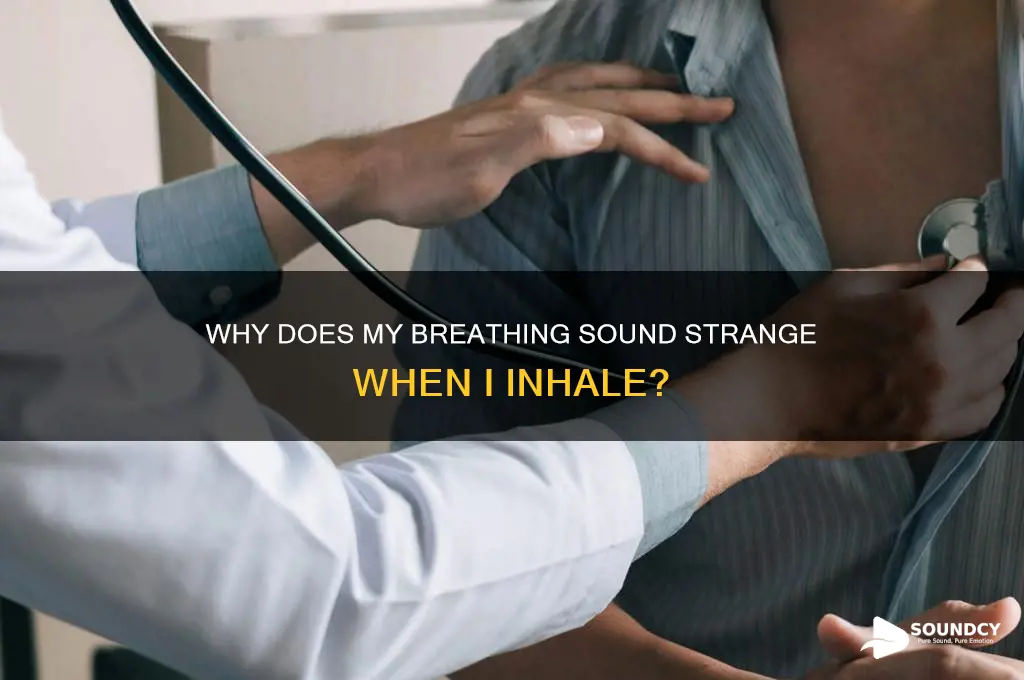 why does it sound weird when i breathe in
