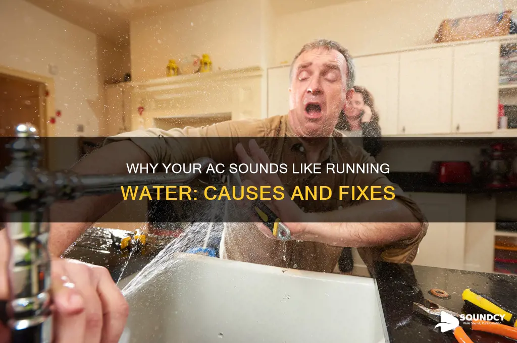 why does my air conditioner sound like running water