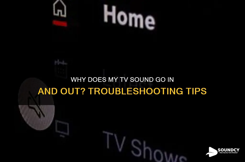 why does my tv sound go in and out