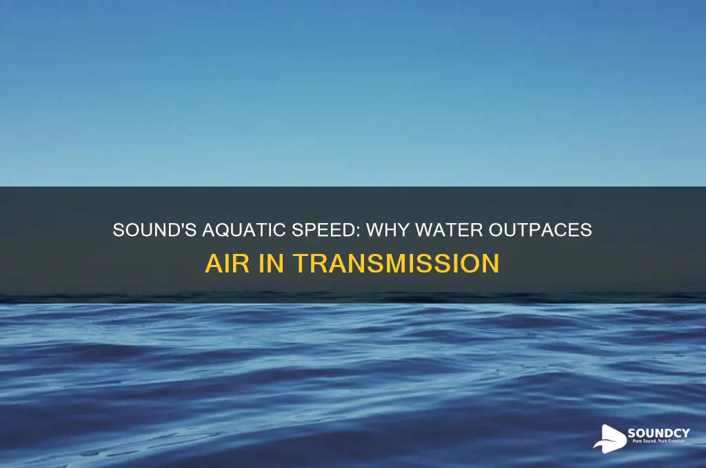why does sound travel faster in water than air