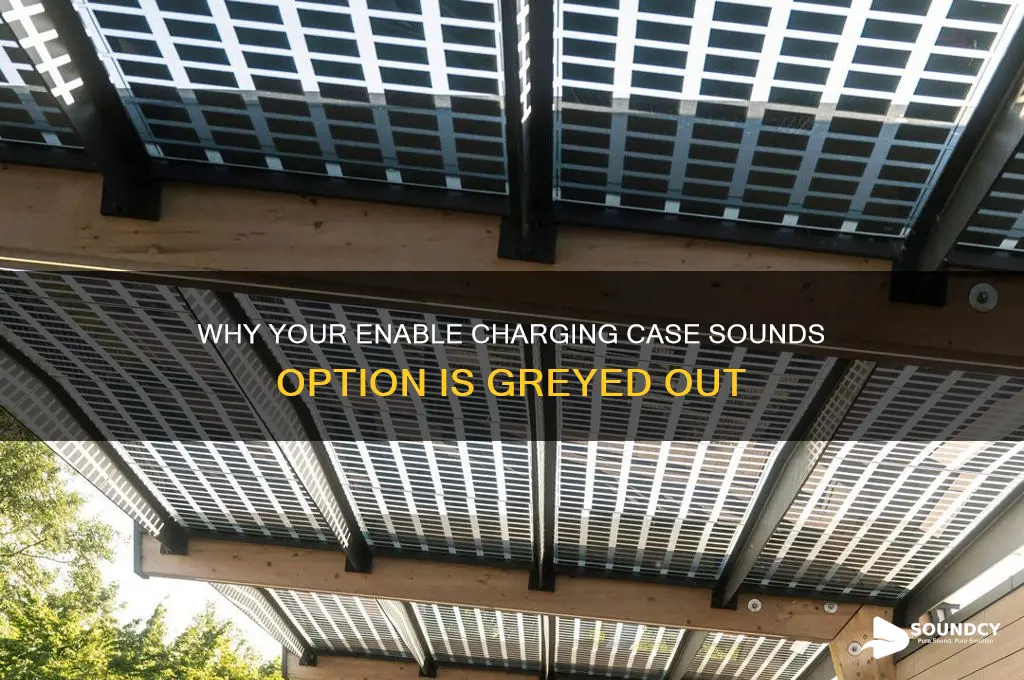 why is my enable charging case sounds greyed out