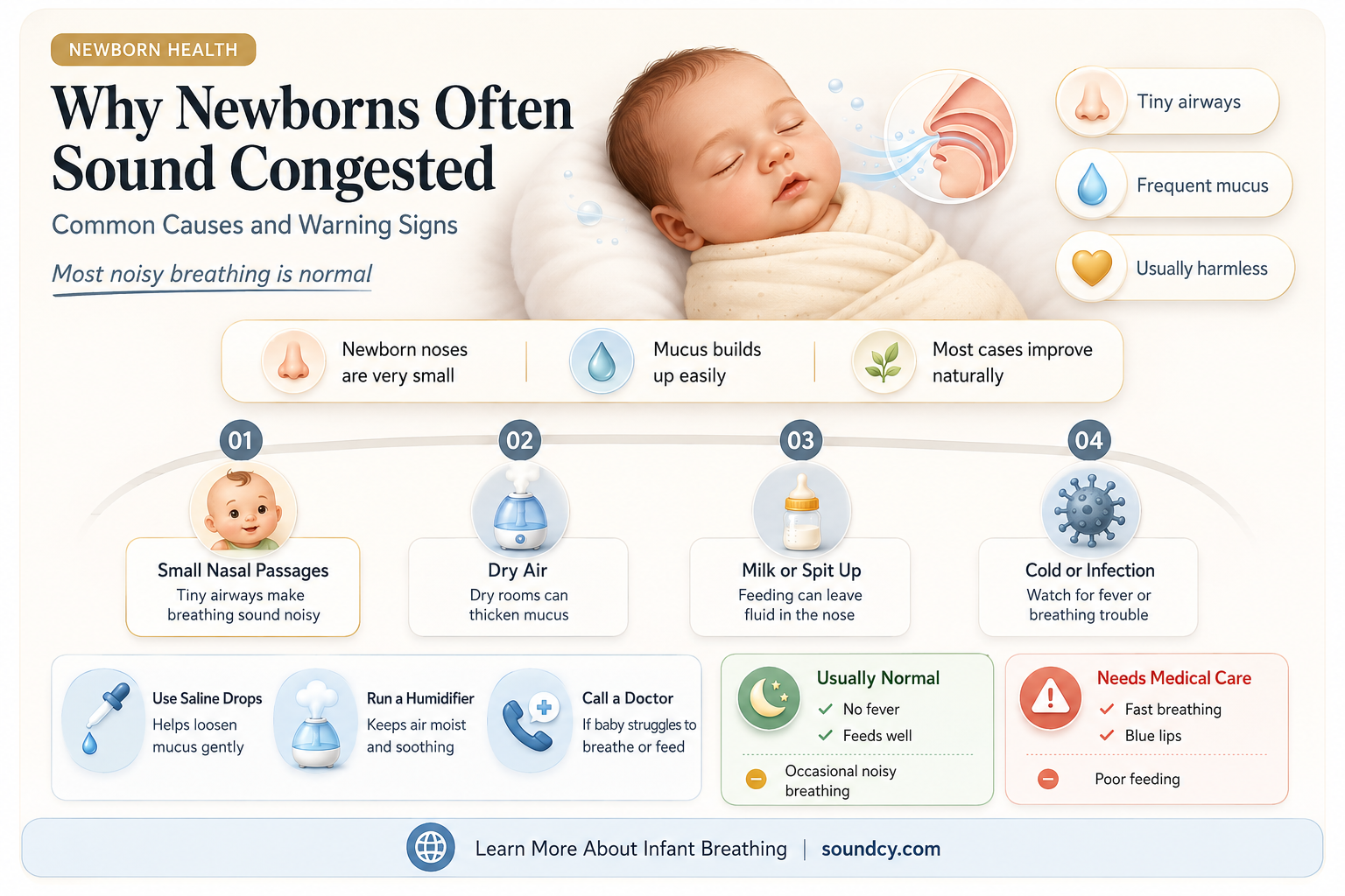 do all newborns sound congested